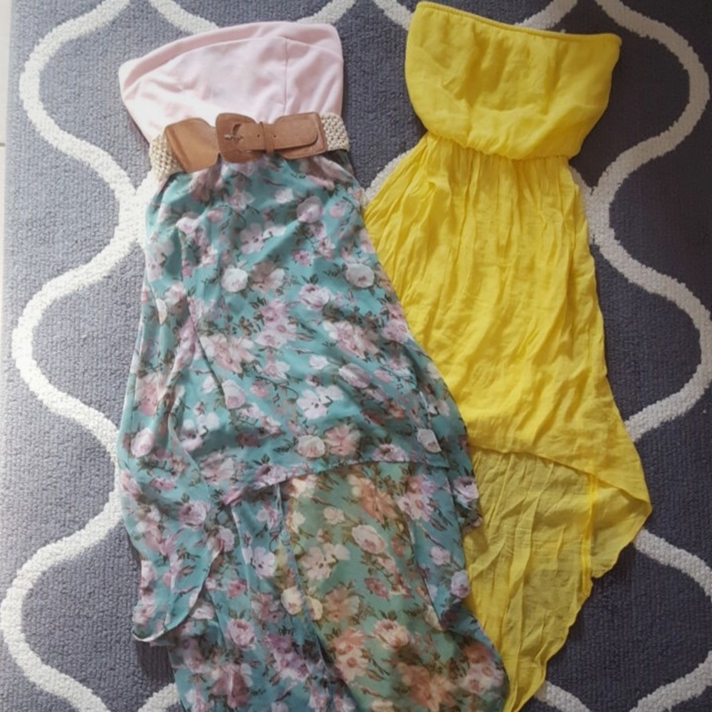 2 high low tube dress